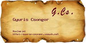Gyuris Csongor névjegykártya