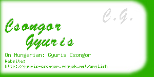 csongor gyuris business card